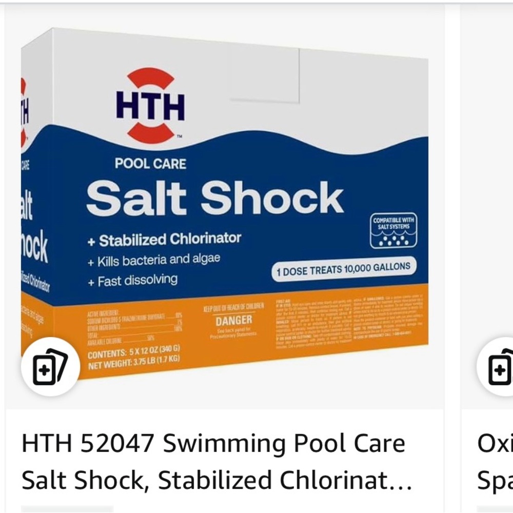 HTH Salt Shock Pool Care